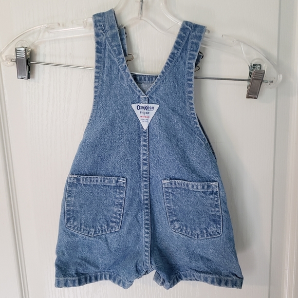 Vintage Oshkosh Vestbak Shortalls Overalls Shorts 12 Months - Picture 2 of 7